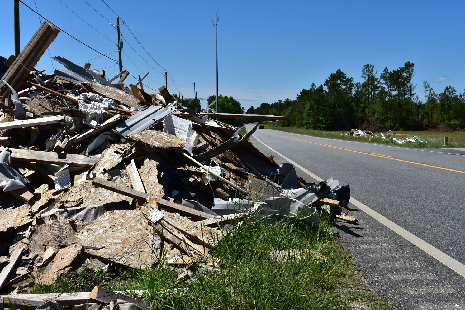 Tornado debris